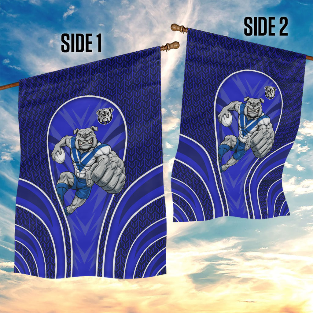Canterbury Bankstown Bulldogs Rugby Mascot Garden Flag Australian Rugby Culture - Tribal Inspired Bulldog