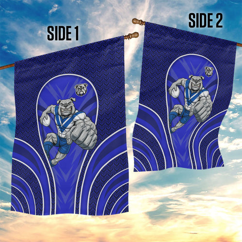 Canterbury Bankstown Bulldogs Rugby Mascot Garden Flag Australian Rugby Culture - Tribal Inspired Bulldog