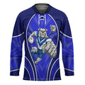 Canterbury Bankstown Bulldogs Rugby Mascot Hockey Jersey Australian Rugby Culture - Tribal Inspired Bulldog