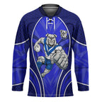 Canterbury Bankstown Bulldogs Rugby Mascot Hockey Jersey Australian Rugby Culture - Tribal Inspired Bulldog