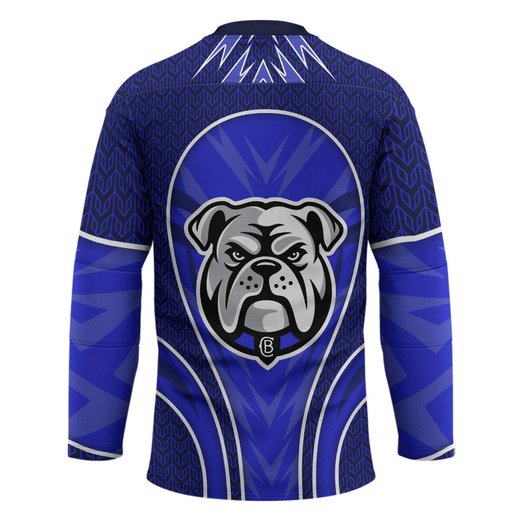 Canterbury Bankstown Bulldogs Rugby Mascot Hockey Jersey Australian Rugby Culture - Tribal Inspired Bulldog