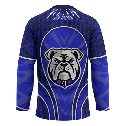 Canterbury Bankstown Bulldogs Rugby Mascot Hockey Jersey Australian Rugby Culture - Tribal Inspired Bulldog