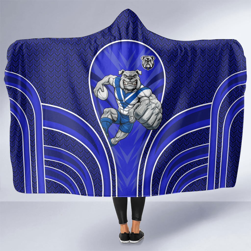 Canterbury Bankstown Bulldogs Rugby Mascot Hooded Blanket Australian Rugby Culture - Tribal Inspired Bulldog