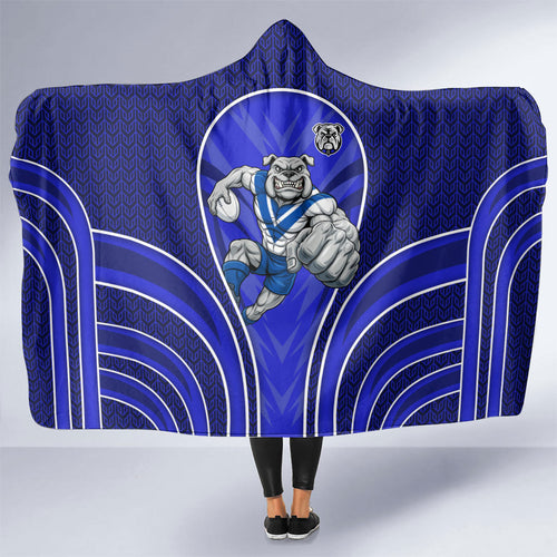 Canterbury Bankstown Bulldogs Rugby Mascot Hooded Blanket Australian Rugby Culture - Tribal Inspired Bulldog