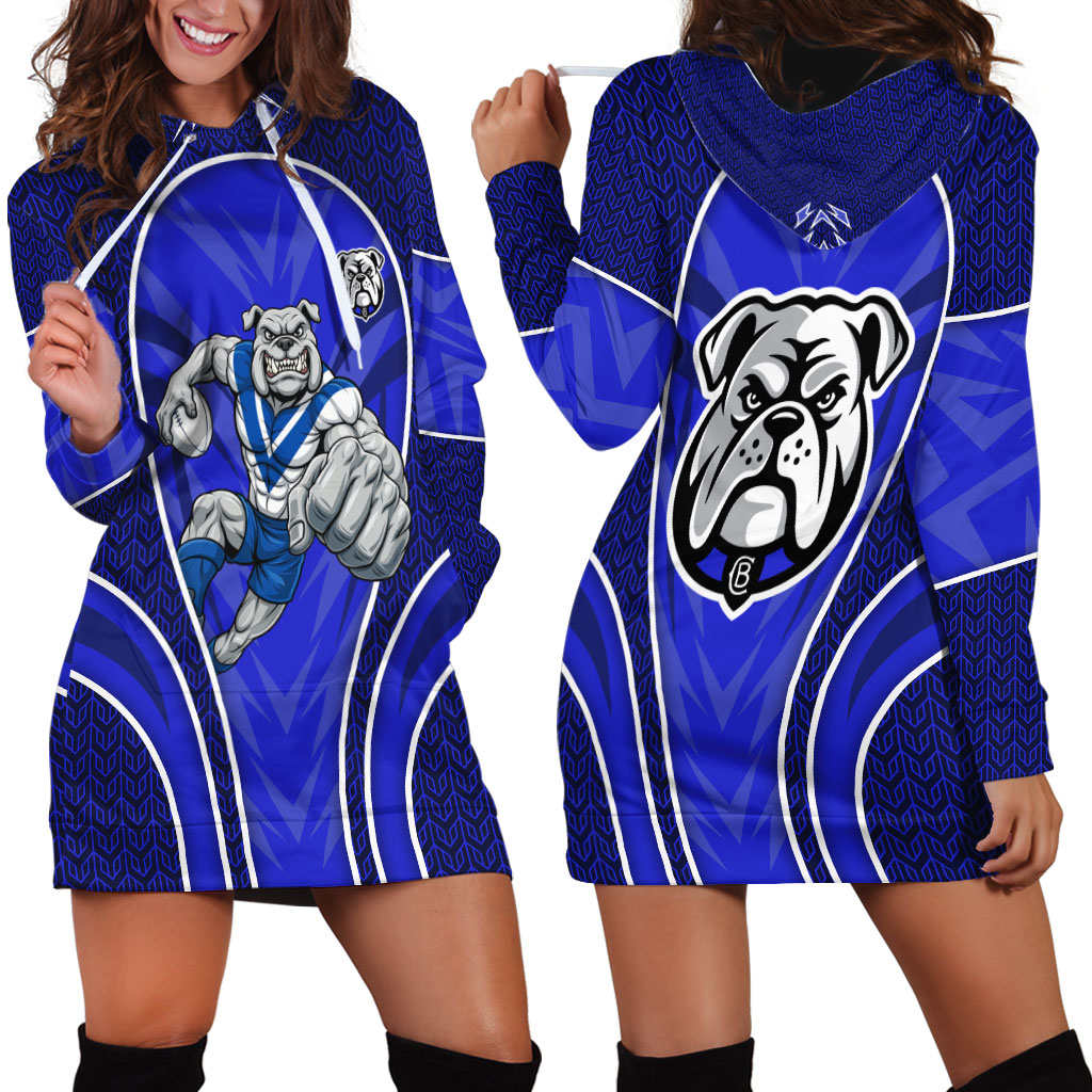Canterbury Bankstown Bulldogs Rugby Mascot Hoodie Dress Australian Rugby Culture - Tribal Inspired Bulldog