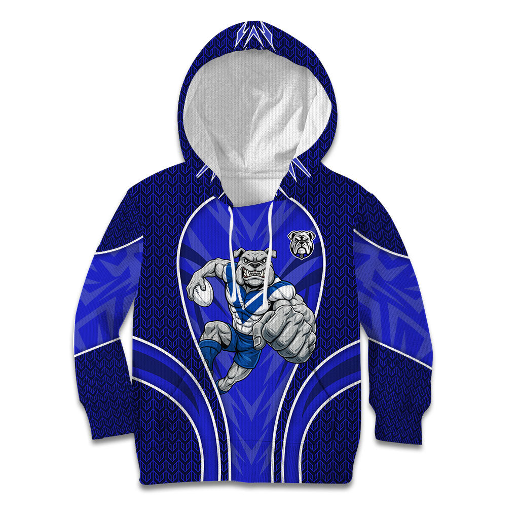 Canterbury Bankstown Bulldogs Rugby Mascot Kid Hoodie Australian Rugby Culture - Tribal Inspired Bulldog