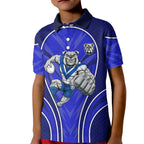 Canterbury Bankstown Bulldogs Rugby Mascot Kid Polo Shirt Australian Rugby Culture - Tribal Inspired Bulldog