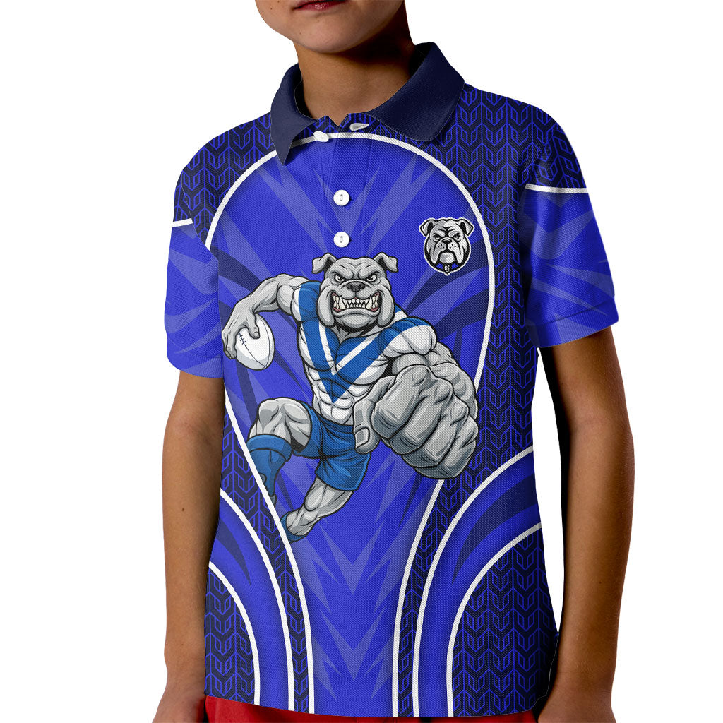 Canterbury Bankstown Bulldogs Rugby Mascot Kid Polo Shirt Australian Rugby Culture - Tribal Inspired Bulldog