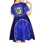 Canterbury Bankstown Bulldogs Rugby Mascot Kid Short Sleeve Dress Australian Rugby Culture - Tribal Inspired Bulldog