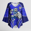 Canterbury Bankstown Bulldogs Rugby Mascot Kimono Sleeve Blouse Australian Rugby Culture - Tribal Inspired Bulldog