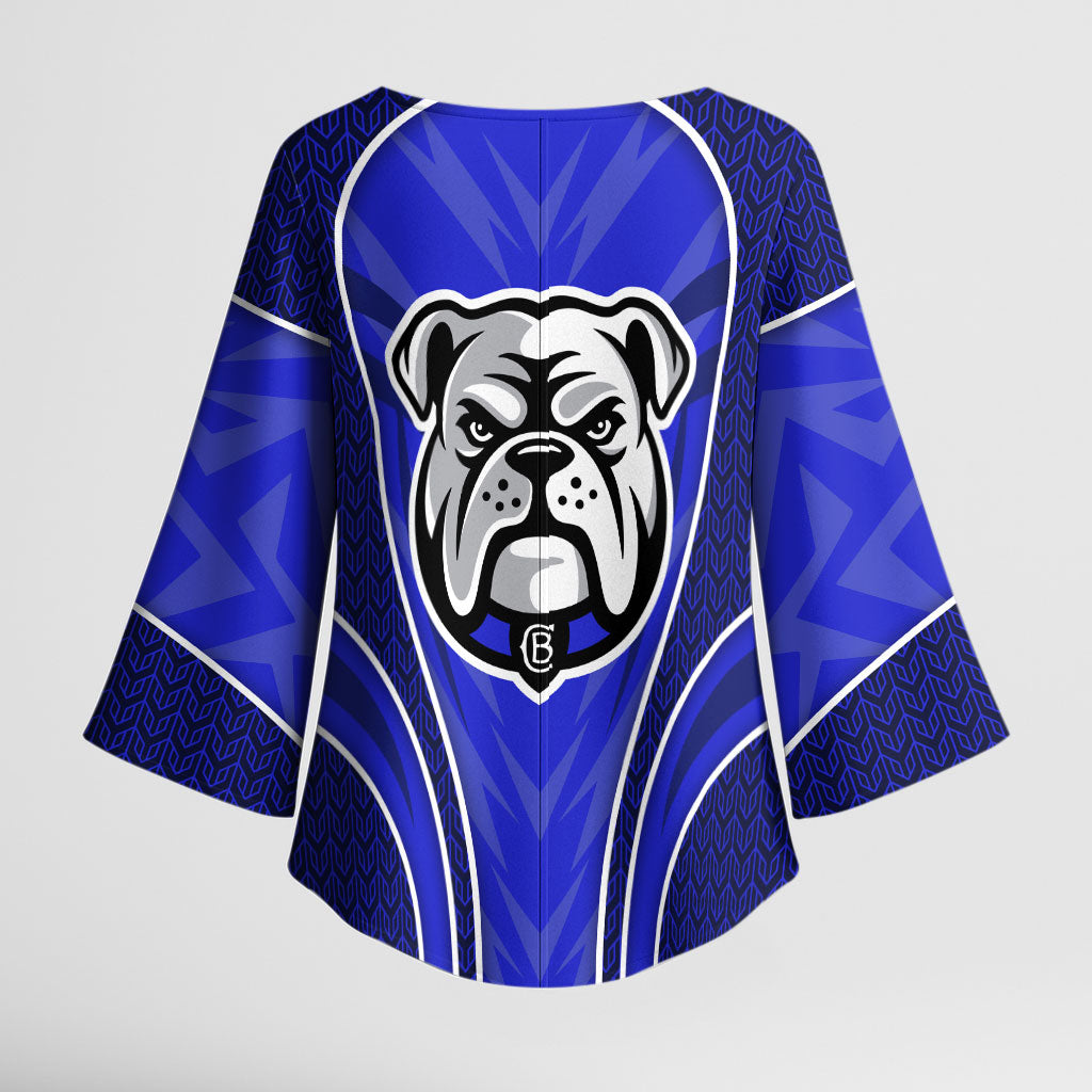 Canterbury Bankstown Bulldogs Rugby Mascot Kimono Sleeve Blouse Australian Rugby Culture - Tribal Inspired Bulldog