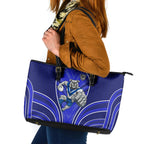 Canterbury Bankstown Bulldogs Rugby Mascot Leather Tote Bag Australian Rugby Culture - Tribal Inspired Bulldog