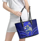 Canterbury Bankstown Bulldogs Rugby Mascot Leather Tote Bag Australian Rugby Culture - Tribal Inspired Bulldog