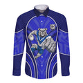 Canterbury Bankstown Bulldogs Rugby Mascot Long Sleeve Button Shirt Australian Rugby Culture - Tribal Inspired Bulldog