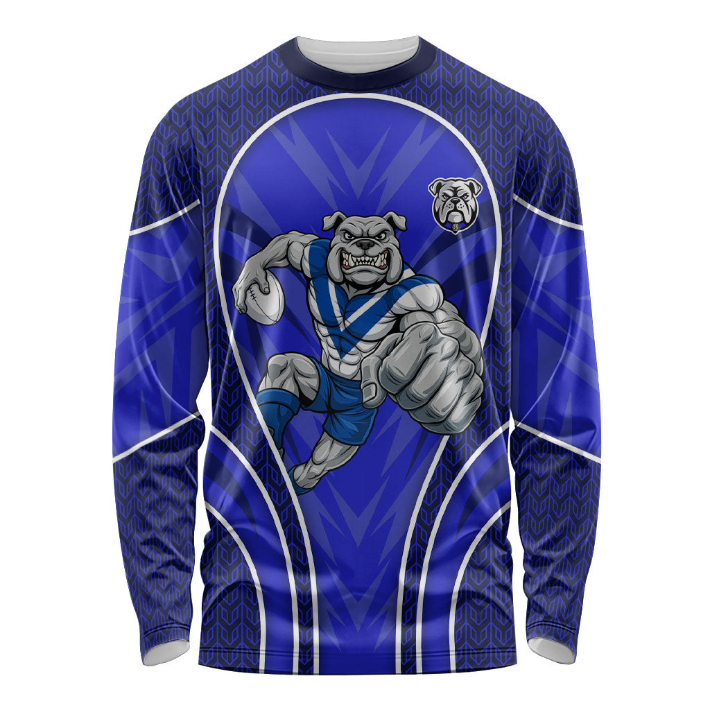 Canterbury Bankstown Bulldogs Rugby Mascot Long Sleeve Shirt Australian Rugby Culture - Tribal Inspired Bulldog