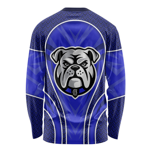 Canterbury Bankstown Bulldogs Rugby Mascot Long Sleeve Shirt Australian Rugby Culture - Tribal Inspired Bulldog