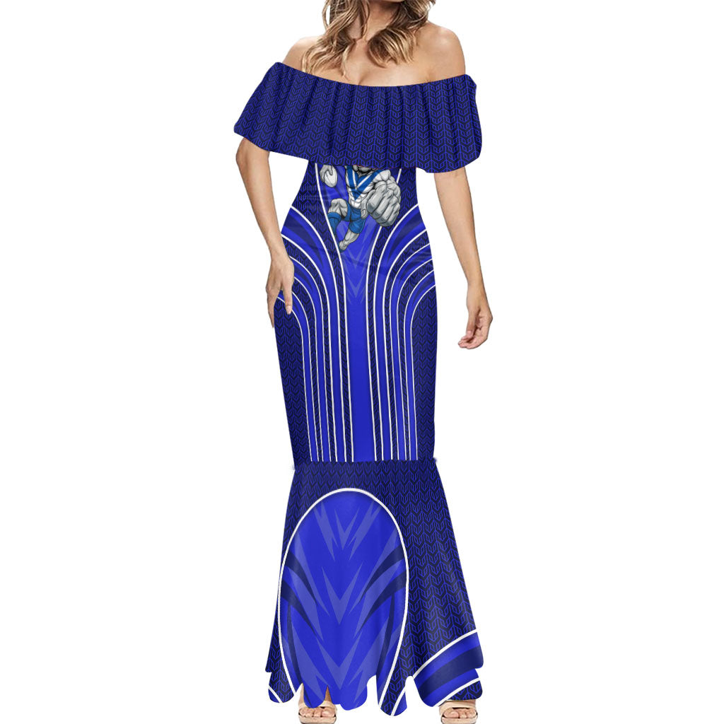 Canterbury Bankstown Bulldogs Rugby Mascot Mermaid Dress Australian Rugby Culture - Tribal Inspired Bulldog