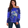 Canterbury Bankstown Bulldogs Rugby Mascot Off Shoulder Sweater Australian Rugby Culture - Tribal Inspired Bulldog