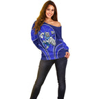 Canterbury Bankstown Bulldogs Rugby Mascot Off Shoulder Sweater Australian Rugby Culture - Tribal Inspired Bulldog