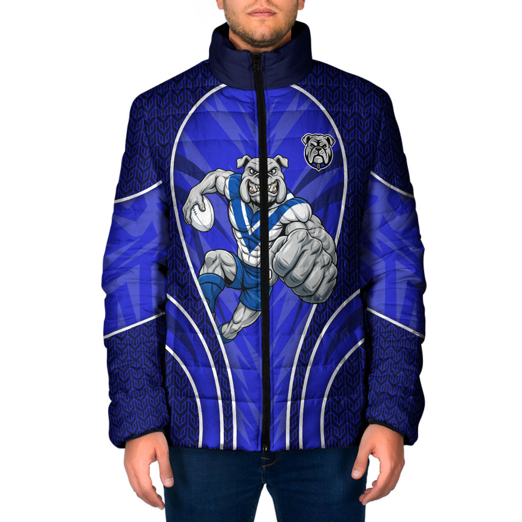 Canterbury Bankstown Bulldogs Rugby Mascot Padded Jacket Australian Rugby Culture - Tribal Inspired Bulldog