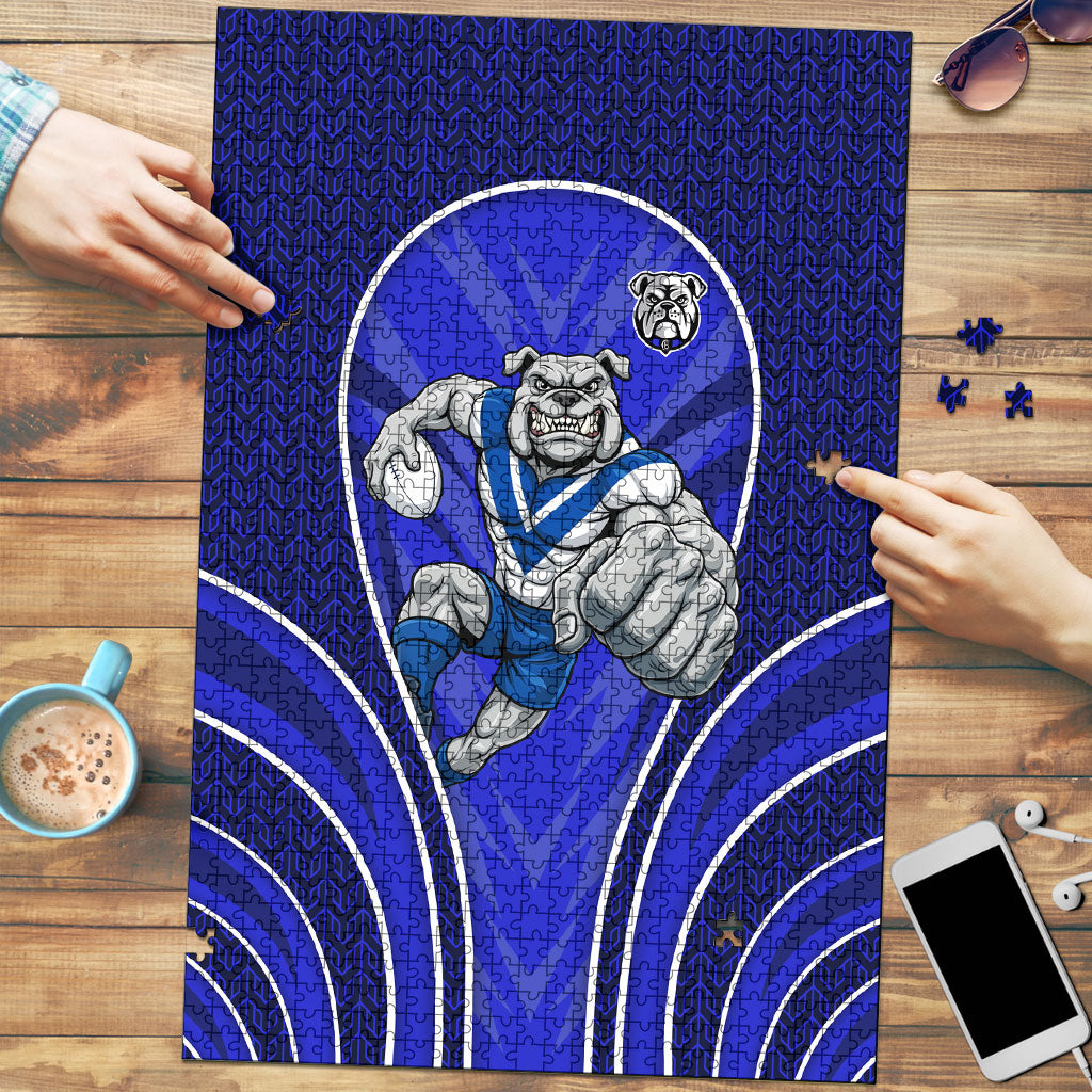 Canterbury Bankstown Bulldogs Rugby Mascot Puzzle Australian Rugby Culture - Tribal Inspired Bulldog