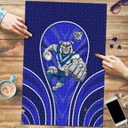 Canterbury Bankstown Bulldogs Rugby Mascot Puzzle Australian Rugby Culture - Tribal Inspired Bulldog