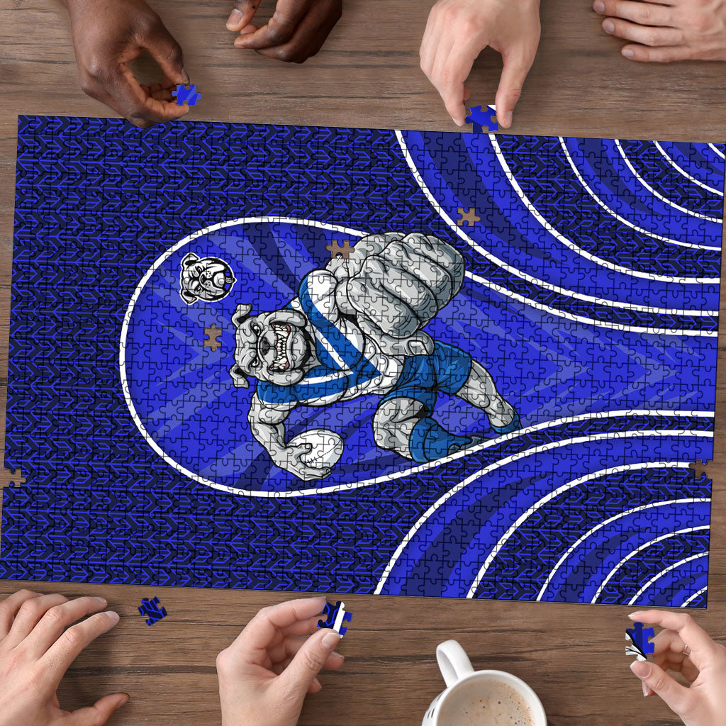 Canterbury Bankstown Bulldogs Rugby Mascot Puzzle Australian Rugby Culture - Tribal Inspired Bulldog