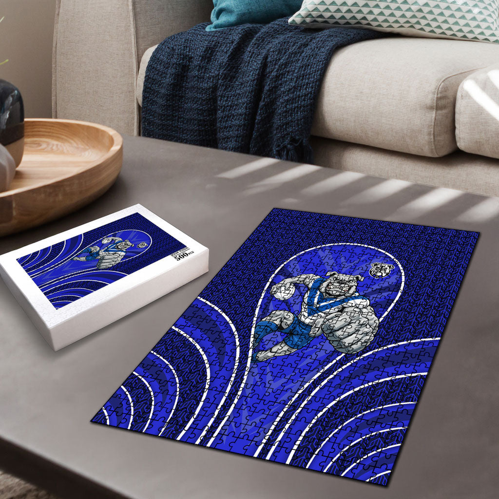 Canterbury Bankstown Bulldogs Rugby Mascot Puzzle Australian Rugby Culture - Tribal Inspired Bulldog