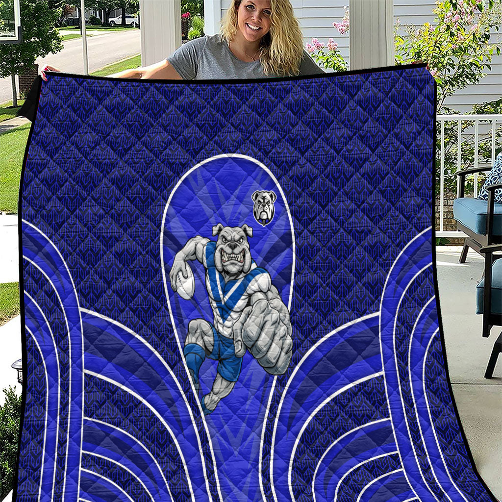 Canterbury Bankstown Bulldogs Rugby Mascot Quilt Australian Rugby Culture - Tribal Inspired Bulldog