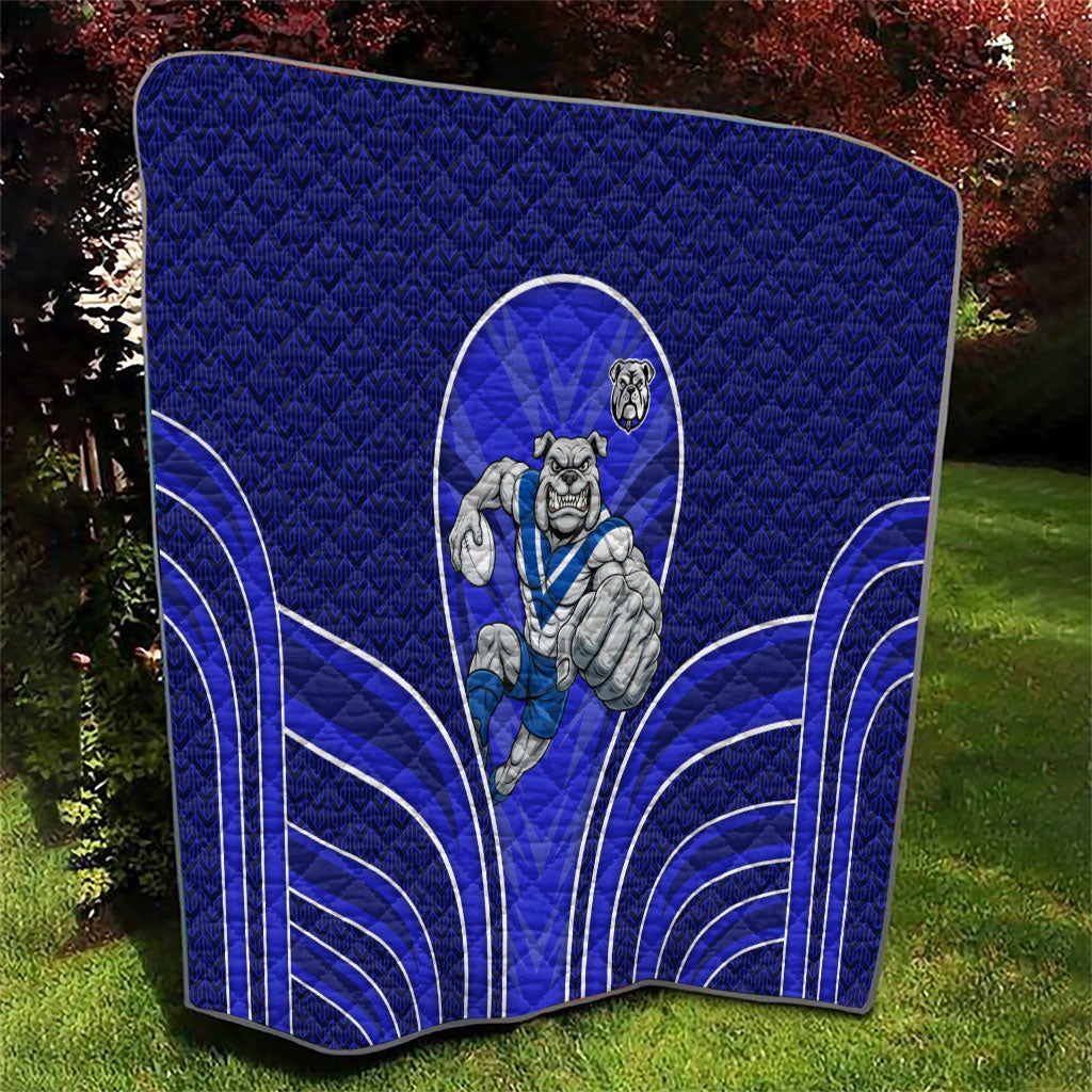 Canterbury Bankstown Bulldogs Rugby Mascot Quilt Australian Rugby Culture - Tribal Inspired Bulldog