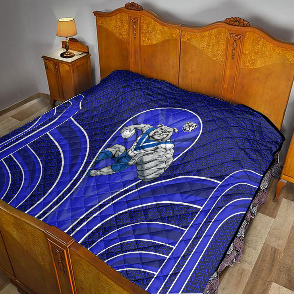Canterbury Bankstown Bulldogs Rugby Mascot Quilt Australian Rugby Culture - Tribal Inspired Bulldog