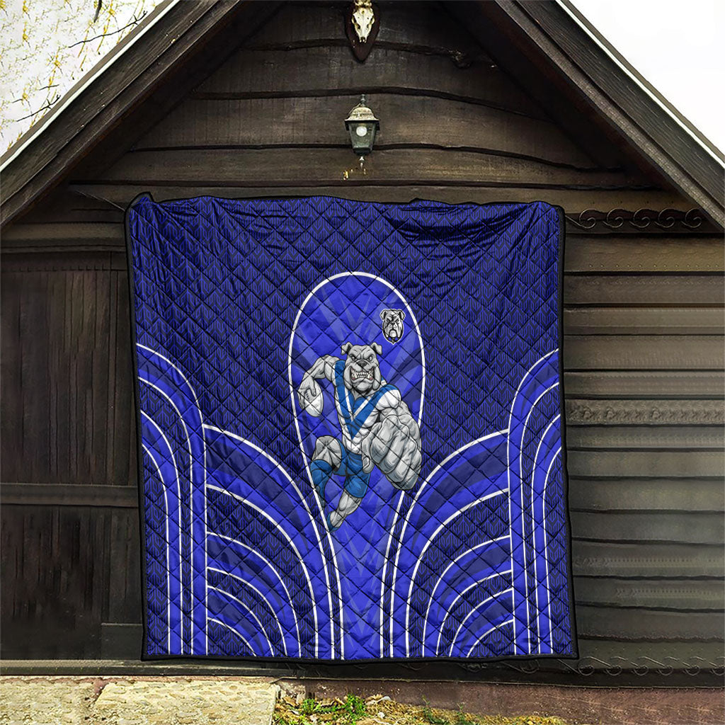 Canterbury Bankstown Bulldogs Rugby Mascot Quilt Australian Rugby Culture - Tribal Inspired Bulldog