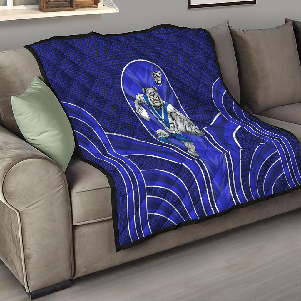 Canterbury Bankstown Bulldogs Rugby Mascot Quilt Australian Rugby Culture - Tribal Inspired Bulldog