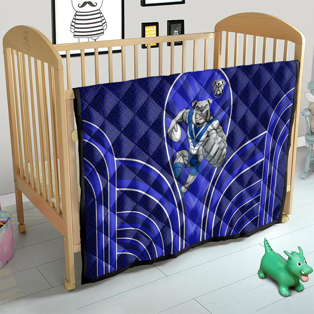 Canterbury Bankstown Bulldogs Rugby Mascot Quilt Australian Rugby Culture - Tribal Inspired Bulldog