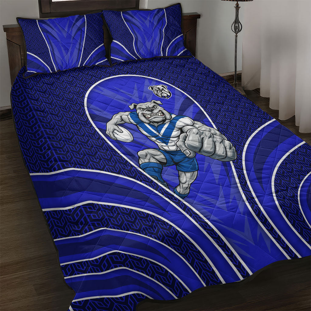 Canterbury Bankstown Bulldogs Rugby Mascot Quilt Bed Set Australian Rugby Culture - Tribal Inspired Bulldog