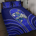 Canterbury Bankstown Bulldogs Rugby Mascot Quilt Bed Set Australian Rugby Culture - Tribal Inspired Bulldog