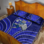 Canterbury Bankstown Bulldogs Rugby Mascot Quilt Bed Set Australian Rugby Culture - Tribal Inspired Bulldog