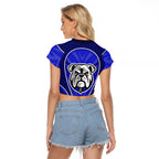 Canterbury Bankstown Bulldogs Rugby Mascot Raglan Cropped T Shirt Australian Rugby Culture - Tribal Inspired Bulldog