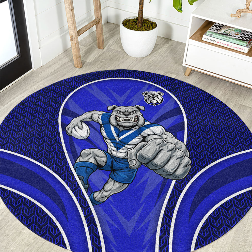 Canterbury Bankstown Bulldogs Rugby Mascot Round Carpet Australian Rugby Culture - Tribal Inspired Bulldog