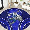 Canterbury Bankstown Bulldogs Rugby Mascot Round Carpet Australian Rugby Culture - Tribal Inspired Bulldog