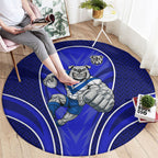 Canterbury Bankstown Bulldogs Rugby Mascot Round Carpet Australian Rugby Culture - Tribal Inspired Bulldog