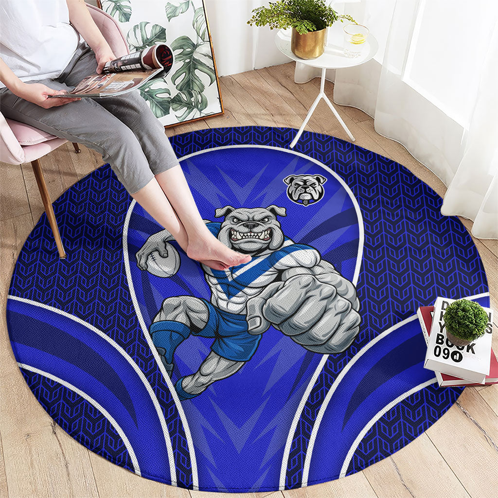 Canterbury Bankstown Bulldogs Rugby Mascot Round Carpet Australian Rugby Culture - Tribal Inspired Bulldog