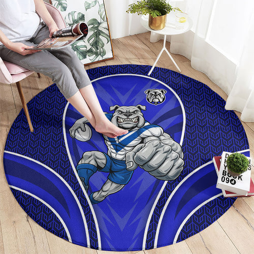 Canterbury Bankstown Bulldogs Rugby Mascot Round Carpet Australian Rugby Culture - Tribal Inspired Bulldog