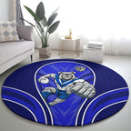 Canterbury Bankstown Bulldogs Rugby Mascot Round Carpet Australian Rugby Culture - Tribal Inspired Bulldog