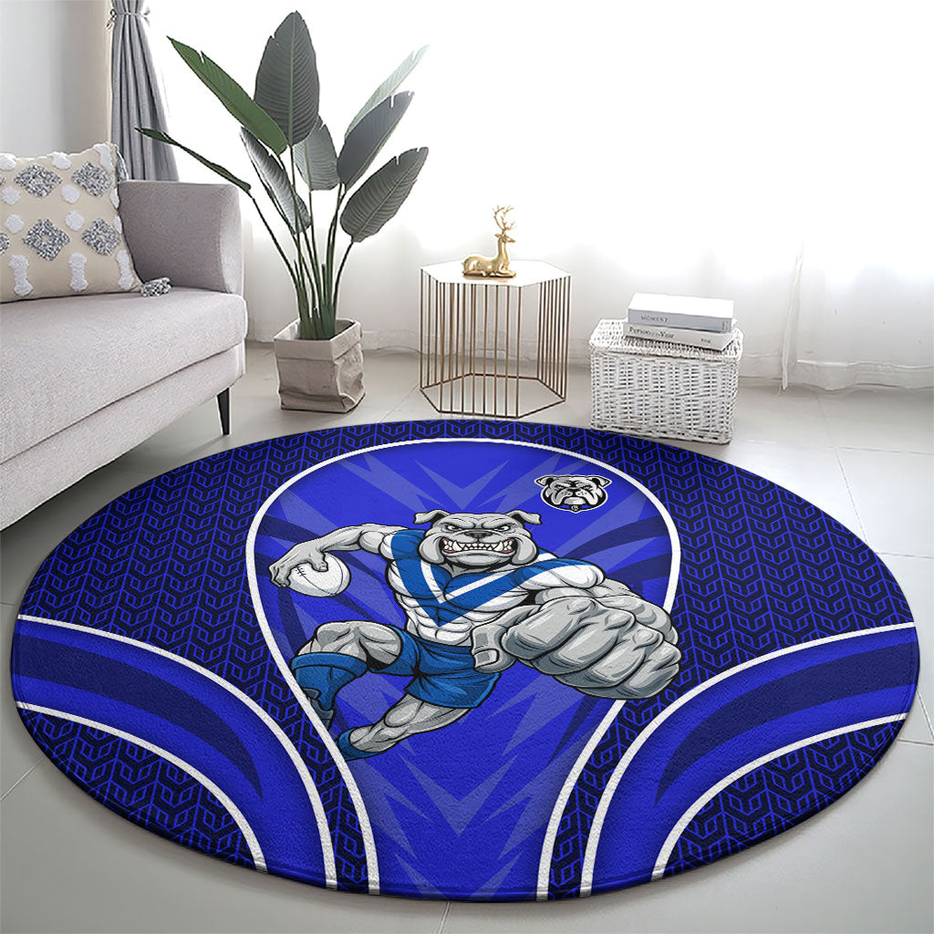 Canterbury Bankstown Bulldogs Rugby Mascot Round Carpet Australian Rugby Culture - Tribal Inspired Bulldog