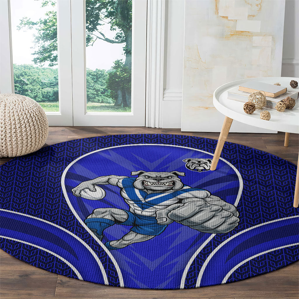 Canterbury Bankstown Bulldogs Rugby Mascot Round Carpet Australian Rugby Culture - Tribal Inspired Bulldog