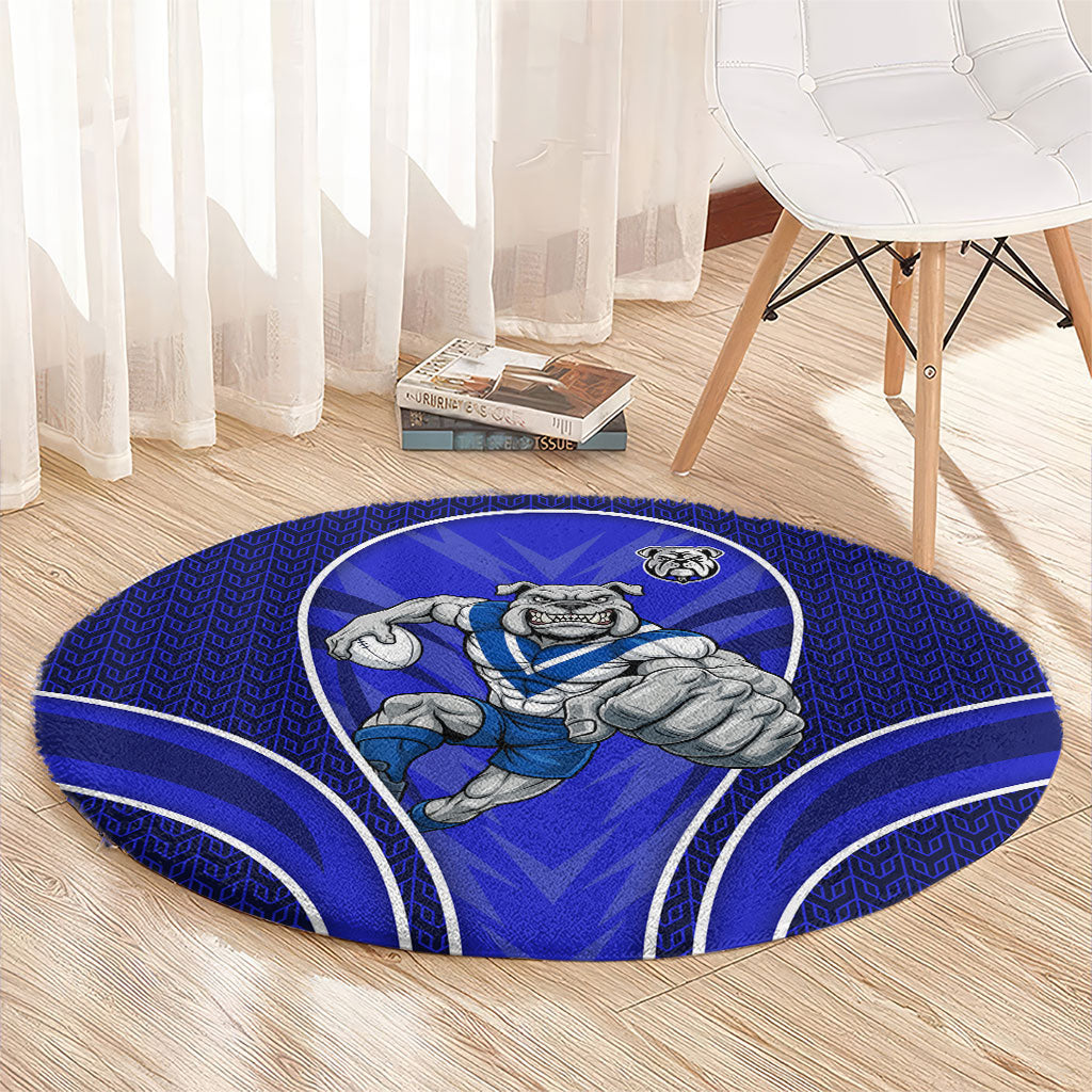 Canterbury Bankstown Bulldogs Rugby Mascot Round Carpet Australian Rugby Culture - Tribal Inspired Bulldog
