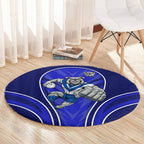 Canterbury Bankstown Bulldogs Rugby Mascot Round Carpet Australian Rugby Culture - Tribal Inspired Bulldog