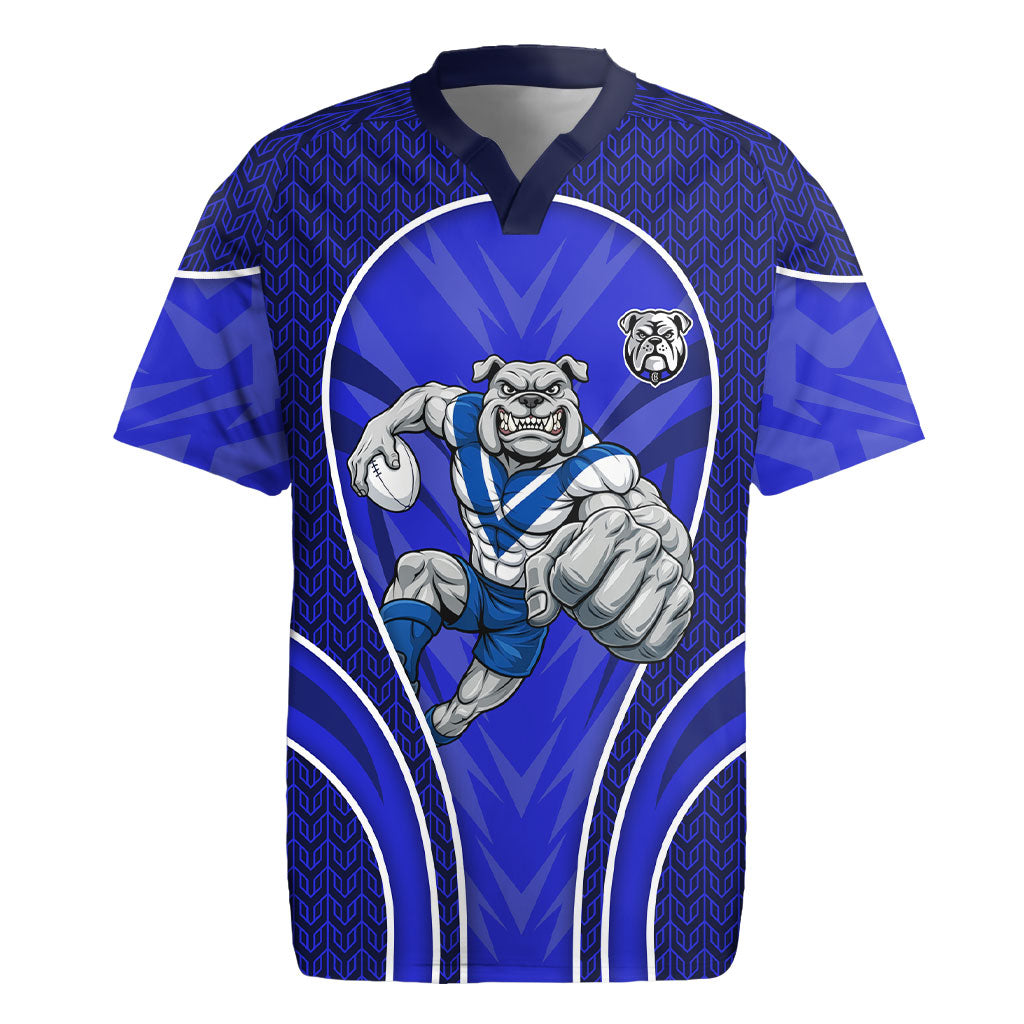 Canterbury Bankstown Bulldogs Rugby Mascot Rugby Jersey Australian Rugby Culture - Tribal Inspired Bulldog