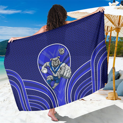 Canterbury Bankstown Bulldogs Rugby Mascot Sarong Australian Rugby Culture - Tribal Inspired Bulldog